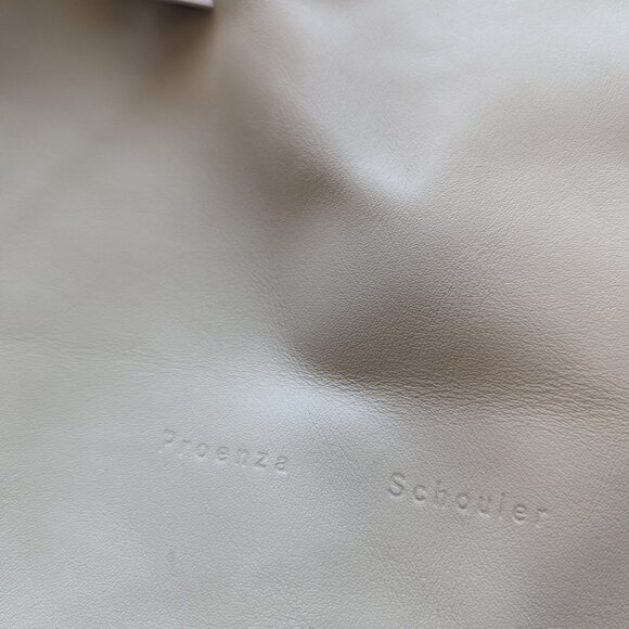 AUTH Proenza Schouler Extra Large Super Glass Tote Bag Ivory Leather Certificate - Picture 8 of 16